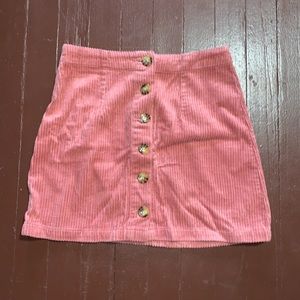 Forever 21 Pink Button Up Skirt